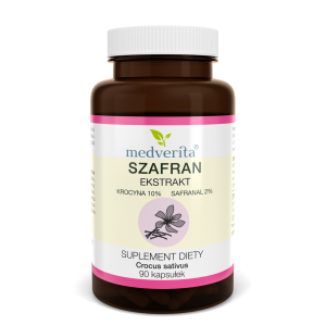 Szafran ekstrakt krocyna 10%  safranal 2% - 90 kapsułek