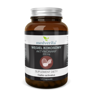 Węgiel kokosowy aktywowany 200 mg - 60 kapsułek