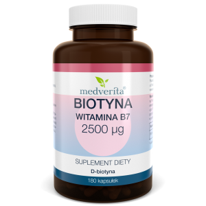 Biotyna 2500 µg witamina B7 (H) - 180 kapsułek
