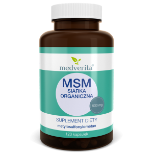 MSM siarka organiczna 500 mg - 120 kapsułek