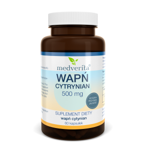 Wapń cytrynian 500 mg - 60 kapsułek